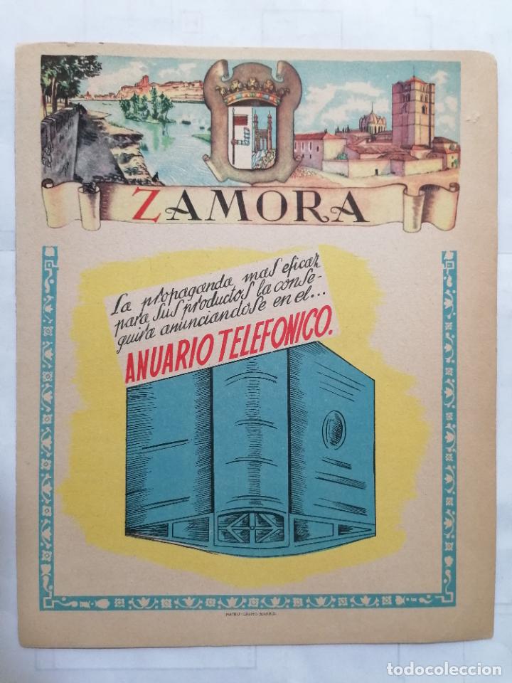 Mapas contempor&acirc;neos: MAPA DE LA PROVINCIA DE ZAMORA, PUBLICIDAD CO&Ntilde;AC DECANO Y ANUARIO TELEFONICO, EDITOR MATEU-CROMO