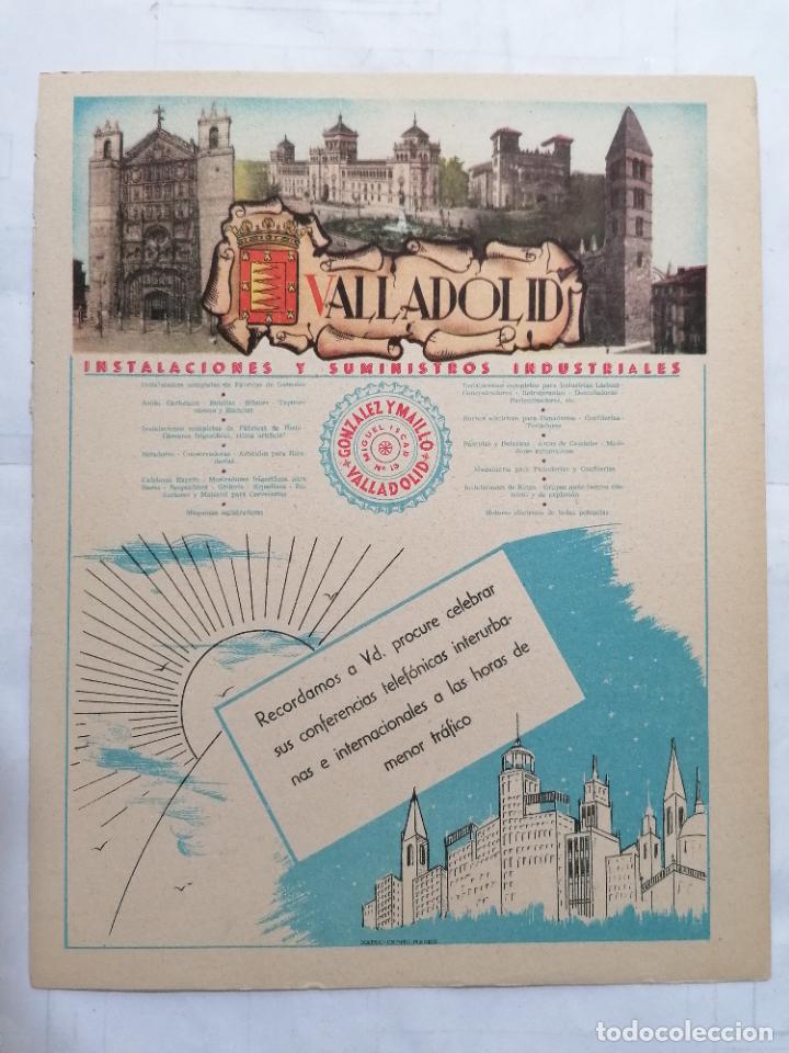 Mapas contempor&acirc;neos: MAPA DE LA PROVINCIA DE VALLADOLID, PUBLICIDAD GONZALEZ Y MAILLO, EDITOR MATEU-CROMO