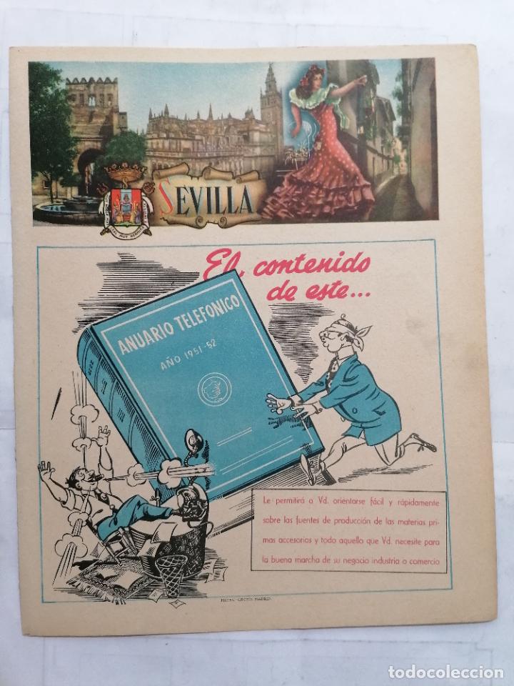 Mapas contempor&acirc;neos: MAPA DE LA PROVINCIA DE SEVILLA, PUBLICIDAD ANUARIO TELEFONICO, EDITOR MATEU-CROMO