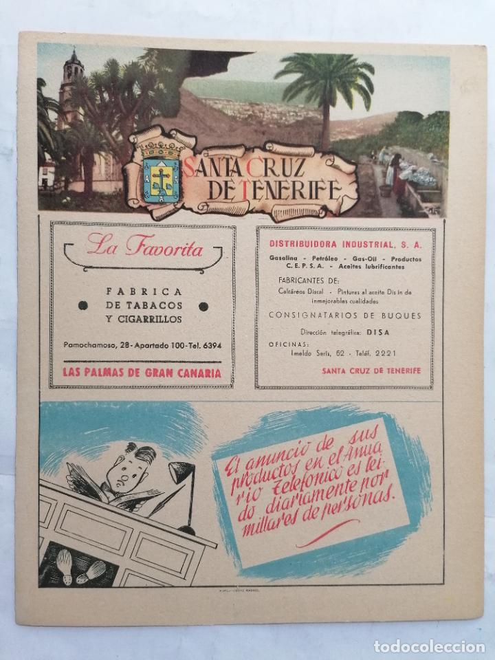Mapas contempor&acirc;neos: MAPA DE LA PROVINCIA DE SANTA CRUZ DE TENERIFE, PUBLICIDAD LA FAVORITA Y ACU&Ntilde;A, EDITOR MATEU-CROMO