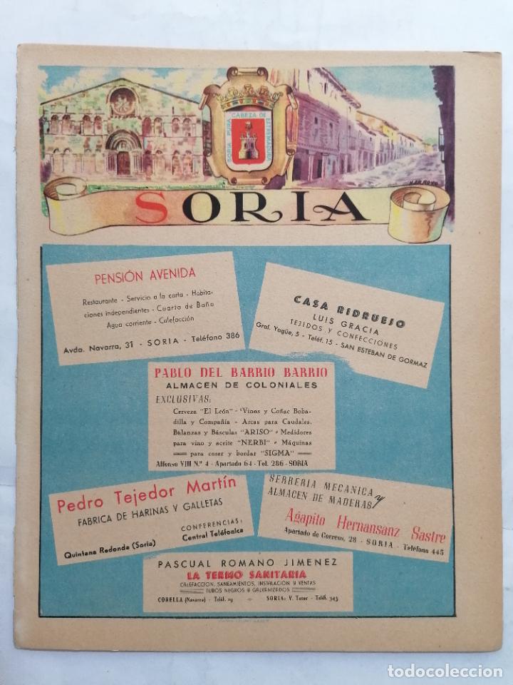 Mapas contempor&acirc;neos: MAPA DE LA PROVINCIA DE SORIA, PUBLICIDAD PENSION AVENIDA Y PABLO DEL BARRIO, EDITOR MATEU-CROMO