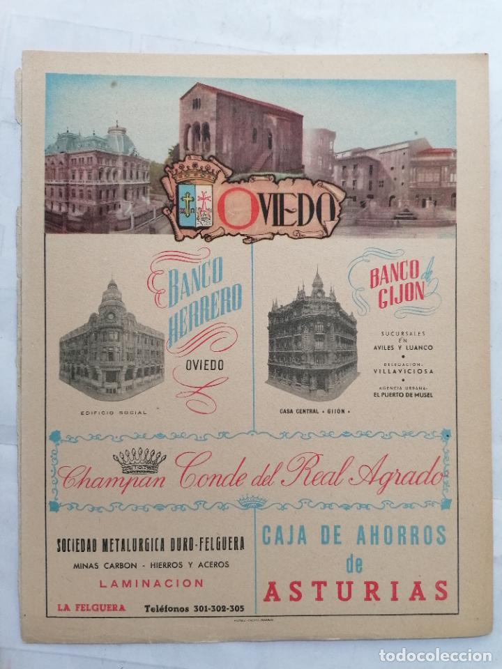 Mapas contempor&acirc;neos: MAPA DE LA PROVINCIA DE OVIEDO, PUBLICIDAD BANCO HERRERO Y BANCO GIJON , EDITOR MATEU-CROMO