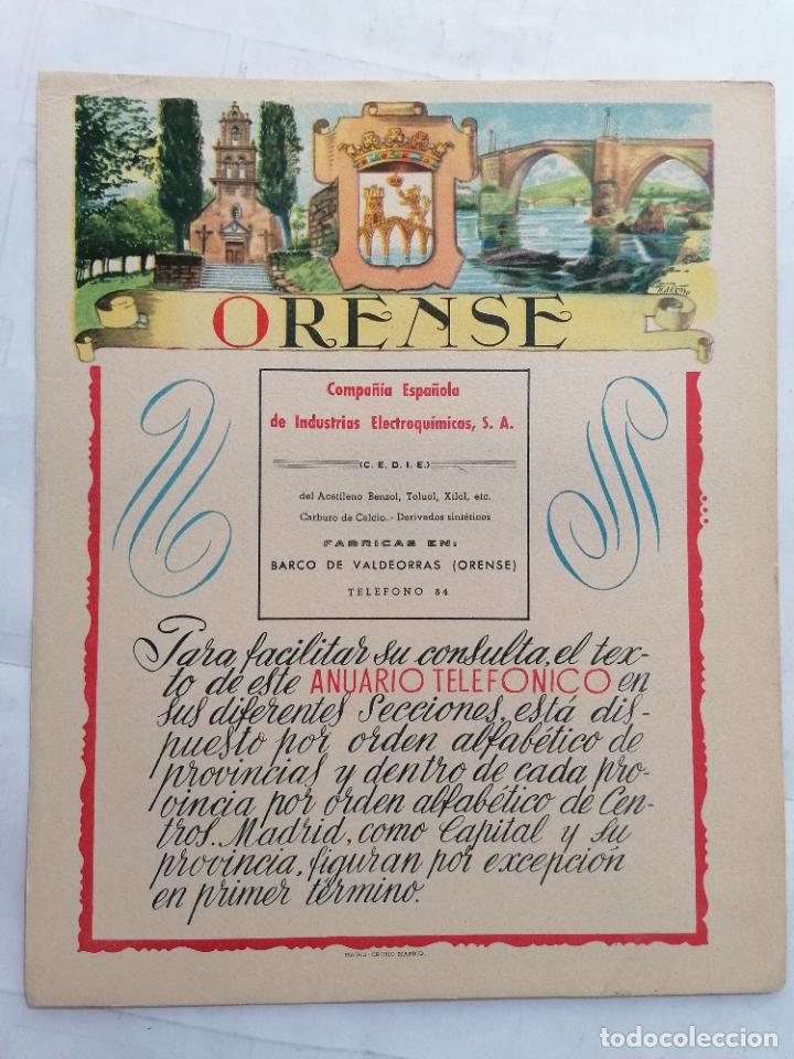 Mapas contempor&acirc;neos: MAPA DE LA PROVINCIA DE ORENSE, PUBLICIDAD INDUSTRIAS ELECTROQUIMICAS , EDITOR MATEU-CROMO