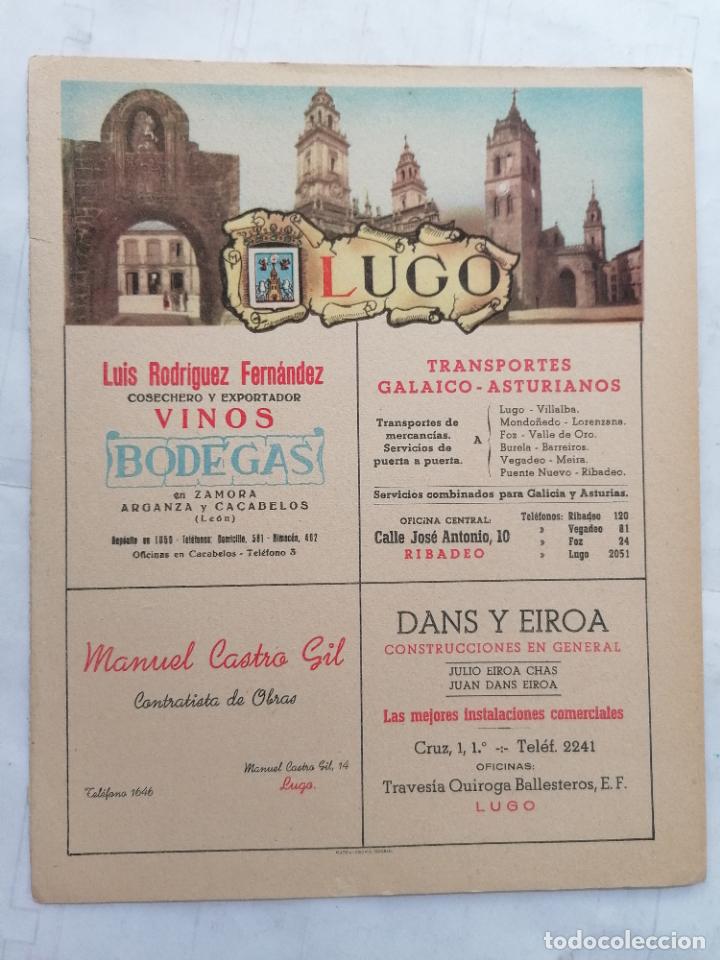 Mapas contempor&aacute;neos: MAPA DE LA PROVINCIA DE LUGO, PUBLICIDAD LARSA Y DROGUERIA CENTRAL , EDITOR MATEU-CROMO