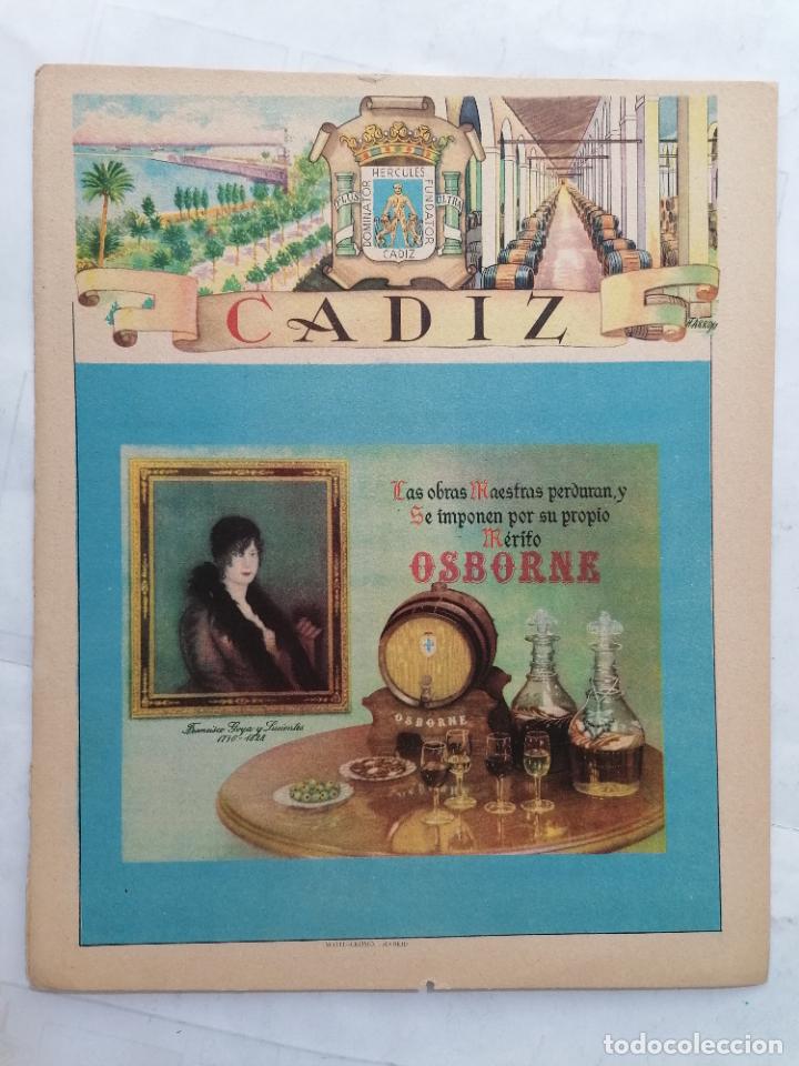 Mapas contempor&aacute;neos: MAPA DE LA PROVINCIA DE CADIZ, PUBLICIDAD OSBORNE Y CO&Ntilde;AC MAJESTAD , EDITOR MATEU-CROMO
