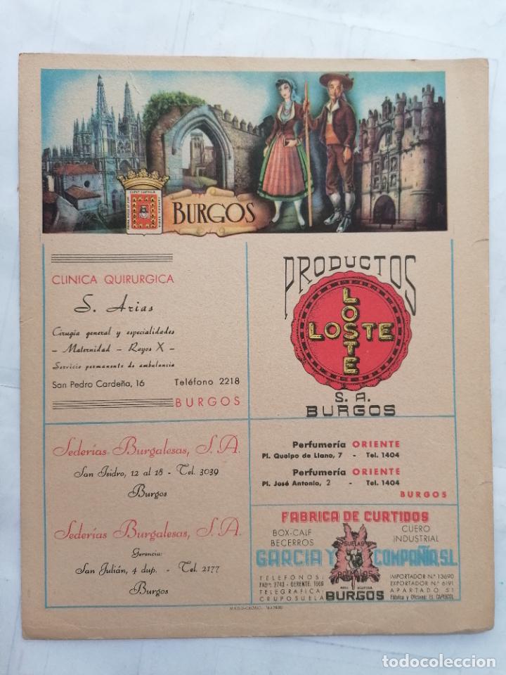 Mapas contempor&aacute;neos: MAPA DE LA PROVINCIA DE BURGOS, PUBLICIDAD PRODUCTOS LOSTE , EDITOR MATEU-CROMO