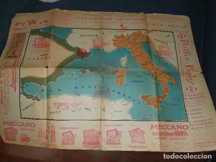 Mapas contempor&aacute;neos: Mapa a 2 caras con publicidad de meccano entre otras