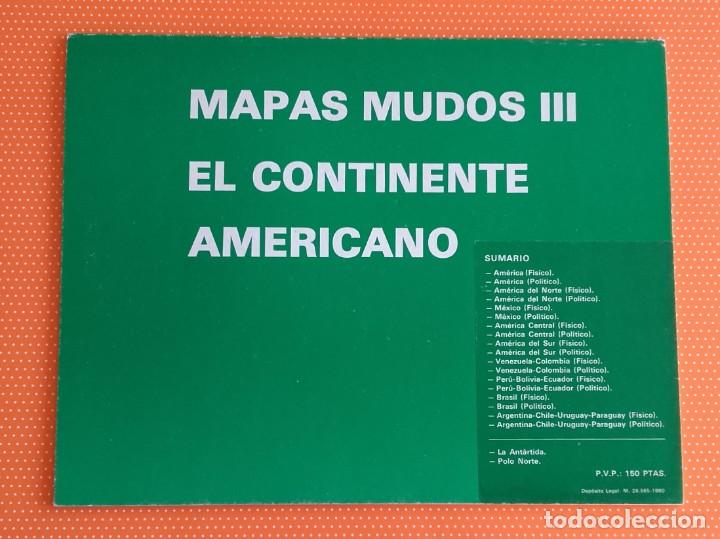 Contemporary maps: MAPAS MUDOS IV. EL CONTINENTE AMERICANO. 230 X 305 mm.