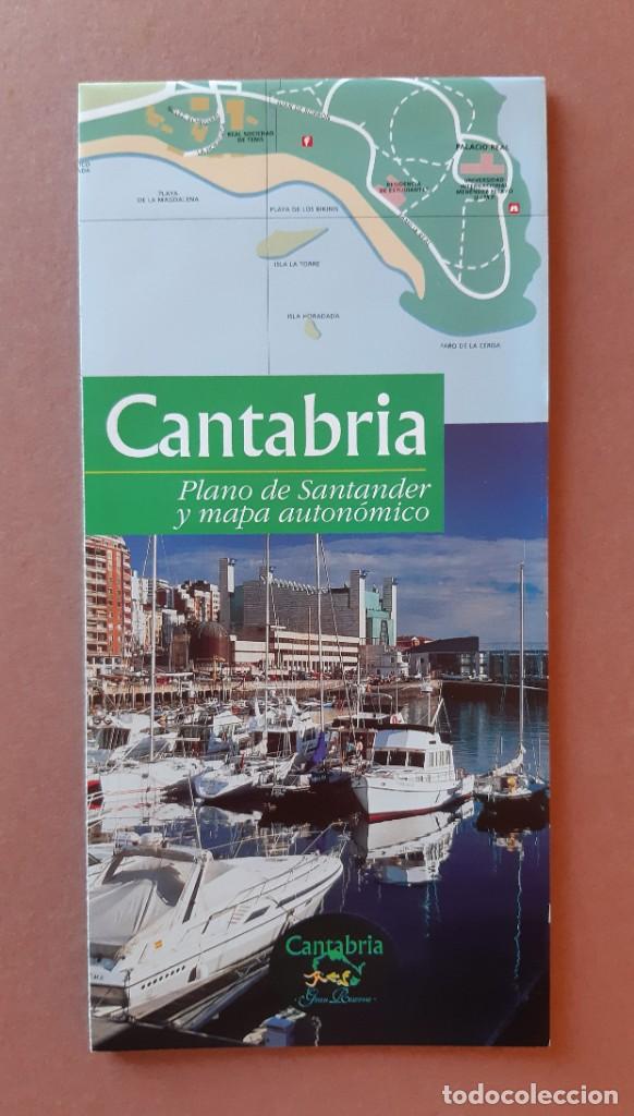Mapas contempor&aacute;neos: PLANO CALLEJERO DE SANTANDER Y MAPA TUR&Iacute;STICO DE CANTABRIA. 2002.