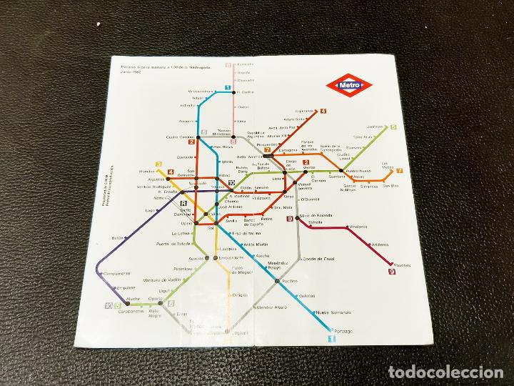 Mapas contempor&aacute;neos: PLANO DE BOLSILLO DEL METRO DE MADRID - JUNIO DE 1982 - Foto 2