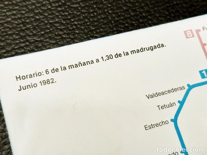 Mapas contempor&aacute;neos: PLANO DE BOLSILLO DEL METRO DE MADRID - JUNIO DE 1982 - Foto 3