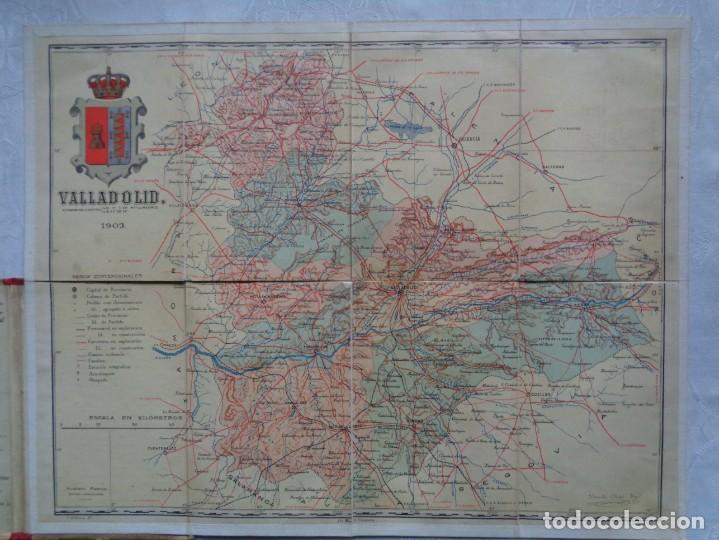 Zeitgen&ouml;ssische Karten: MAPA DE LA PROVINCIA DE VALLADOLID. 1903. ENTELADO. DIBUJADO POR Jqn. RIBERA. GRABADO POR J. MAS.