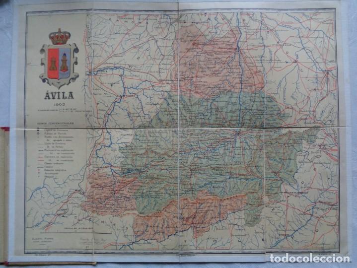 Mapas contempor&acirc;neos: MAPA DE LA PROVINCIA DE &Aacute;VILA. 1903. ENTELADO. DIBUJADO POR JOAQU&Iacute;N RIBERA. GRABADO POR S. POCH.