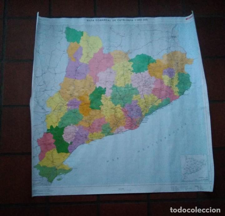 Mapas contempor&aacute;neos: MAPA COMARCAL DE CATALU&Ntilde;A DE 1996 MEDIDAS: 97 X 98