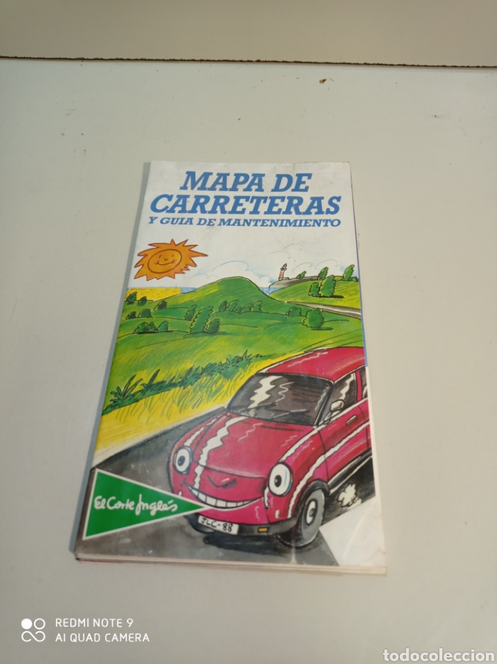 Zeitgen&ouml;ssische Karten: Mapa de carreteras y gu&iacute;a de mantenimiento de el corte ingl&eacute;s, a&ntilde;os 80.
