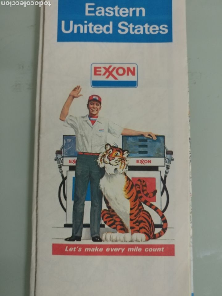 Mapas contempor&aacute;neos: Mapa USA eastern. Exxon a&ntilde;os 80