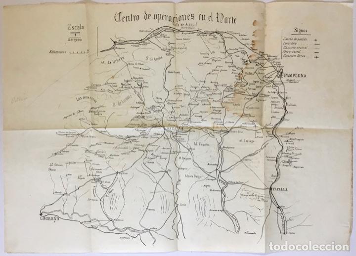 Mapas contempor&aacute;neos: [MAPA DE NAVARRA]. CENTRO DE OPERACIONES EN EL NORTE. - Foto 1
