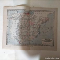 Mapas contemporáneos: MAPA PRINCIPALES YACIMIENTOS ARQUEOLOGICOS DE ESPAÑA EXPLORADAS CIENTIFICAMENTE. Lote 241915575