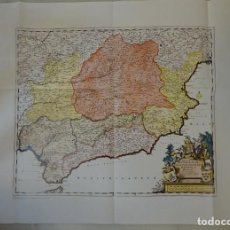 Mapas contemporáneos: REPRODUCCIÓN MAPA DE CASTILLA LA NUEVA, ANDALUCIA, GRANADA, VALENCIA Y MURCIA. AMSTERD CA. 1690 (14)
