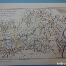 Mapas contemporáneos: REPRODUCCIÓN DE MAPA DE CASTILLA NUEVA Y DEL REINO DE VALENCIA. PARÍS 1762 (26)