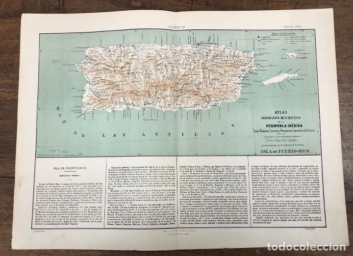 Mapa Isla De Puerto Rico Atlas Geografico Desc Vendido En Subasta