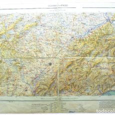 Mapas contemporáneos: 1922 MAPA PLANO VILAFRANCA DEL PENEDÈS - MANCOMUNITAT DE CATALUNYA - ENTELADO. Lote 244488565