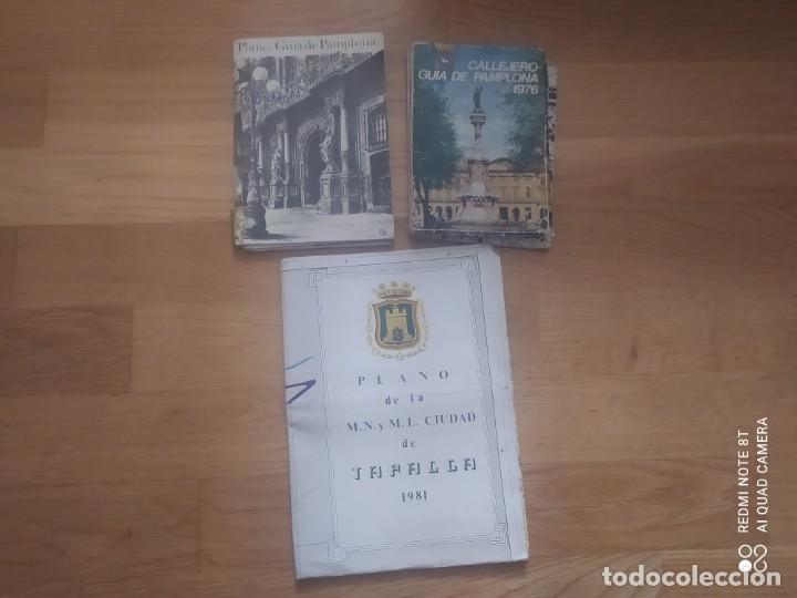 Mapas contempor&aacute;neos: Mapas antiguos de: Vitoria, Pamplona, Tafalla (lote)
