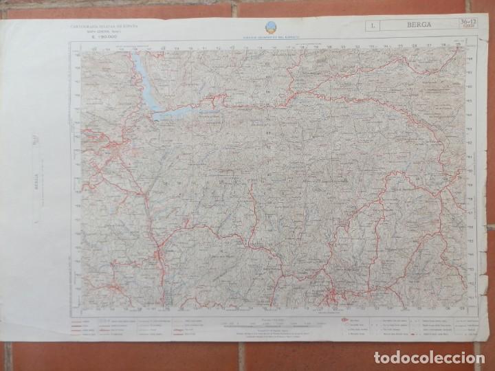 Mapas contempor&aacute;neos: BERGA. Mapa a Escala 1: 50.000. Cartograf&iacute;a Militar de Espa&ntilde;a: Serie L Hoja n&ordm; 36-12.
