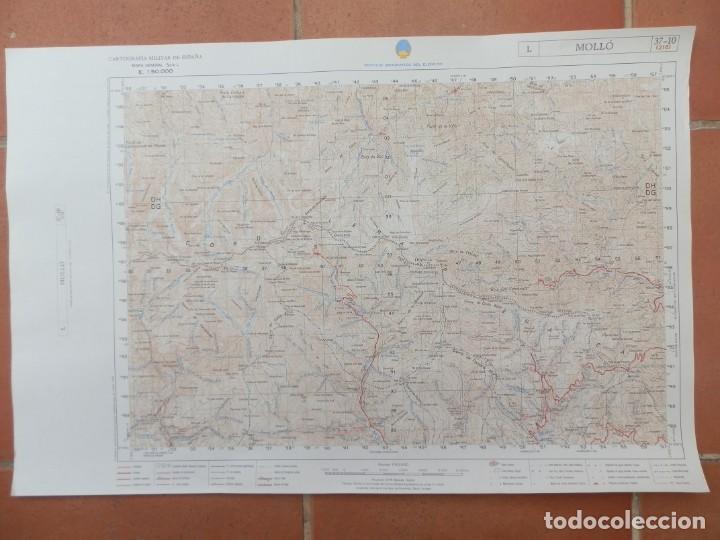 Mapas contempor&aacute;neos: MOLL&Oacute;. Mapa a Escala 1: 50.000. Cartograf&iacute;a Militar de Espa&ntilde;a: Serie L Hoja n&ordm; 37-10.