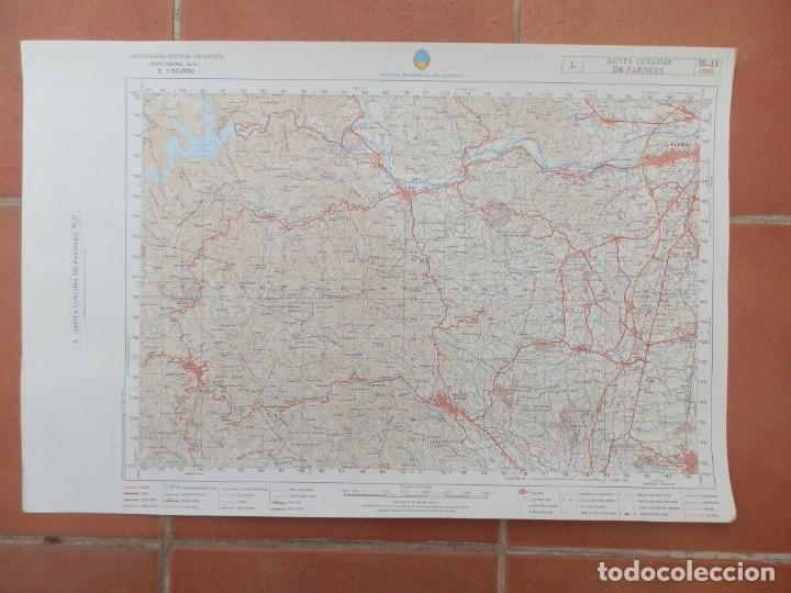 Mapas contempor&aacute;neos: SANTA COLOMA DE FARNERS Mapa a Escala 1: 50.000. Cartograf&iacute;a Militar Espa&ntilde;a: Serie L Hoja n&ordm; 38-13.