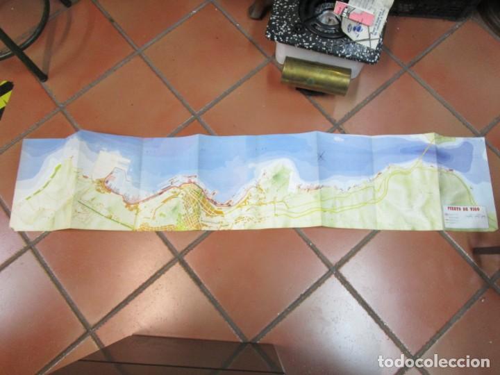 Mapas contempor&aacute;neos: VIGO - MAPA DESPLEGABLE DEL PUERTO DE VIGO 1977 ESCALA 1/10.000M 155X31CM + INFO +