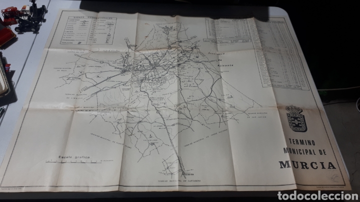 Mapas contempor&aacute;neos: Antiguo mapa del t&eacute;rmino municipal de Murcia 1973