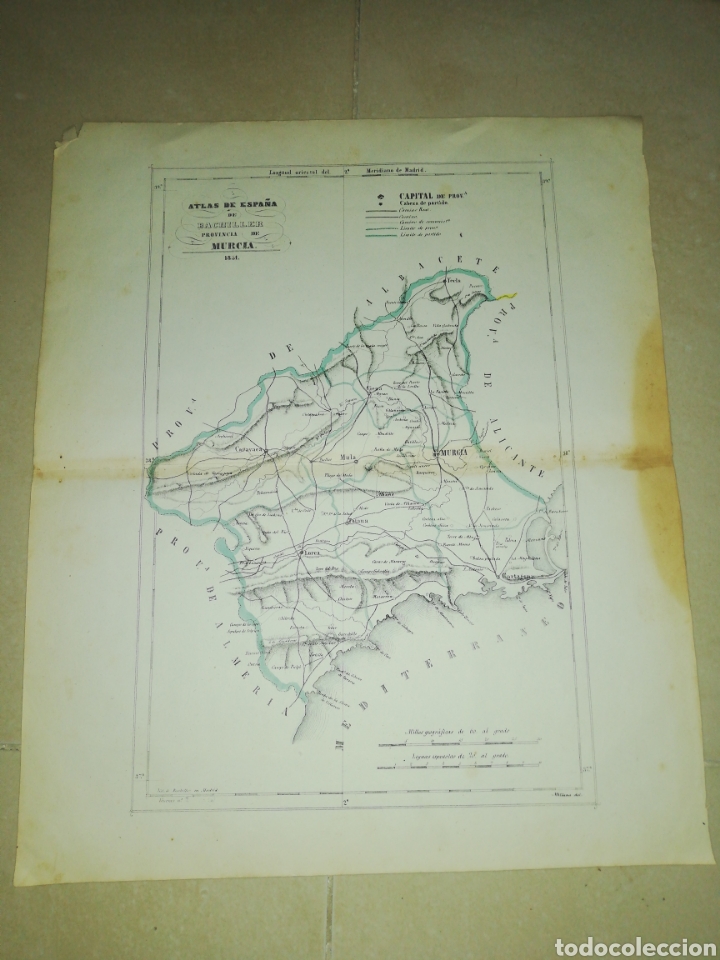 Zeitgen&ouml;ssische Karten: Atlas de espa&ntilde;a de bachiller provincia de Murcia 1851
