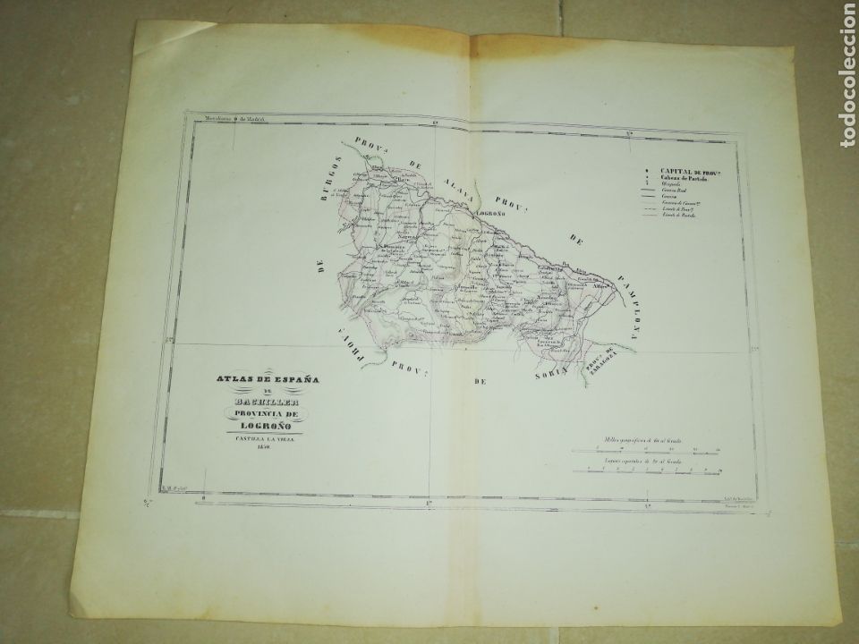 Zeitgen&ouml;ssische Karten: Atlas de espa&ntilde;a de bachiller provincia de logro&ntilde;o 1850
