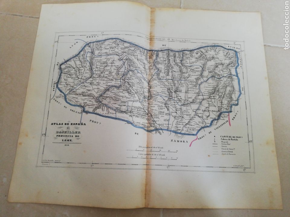 Zeitgen&ouml;ssische Karten: Atlas de espa&ntilde;a de bachiller provincia de Le&oacute;n 1850