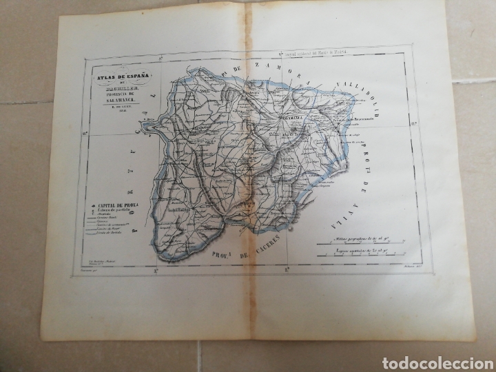 Zeitgen&ouml;ssische Karten: Atlas de espa&ntilde;a de bachiller provincia de Salamanca R. De Le&oacute;n 1851