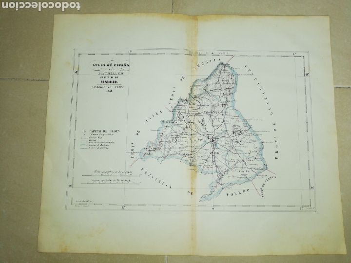Zeitgen&ouml;ssische Karten: Atlas de espa&ntilde;a de bachiller provincia de Madrid (Castilla la nueva) 1851