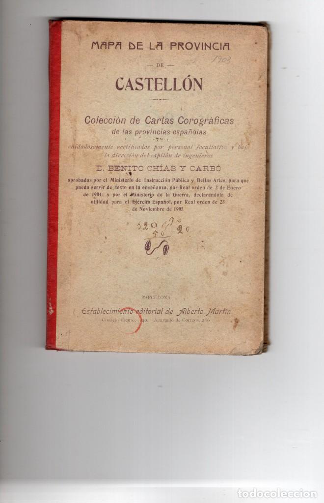 Mapas contempor&aacute;neos: mapa de la provincia de castell&oacute;n 1903 - Foto 1