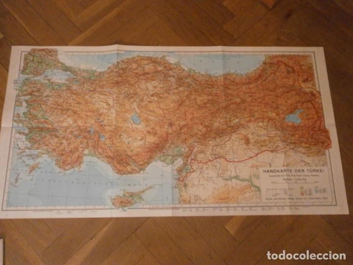 Mapas contempor&aacute;neos: Mapa Handkarte der T&uuml;rkei 1/2,000,000, Faik Sabri Duran - Verlag 1940 86X46 cm. Turkia