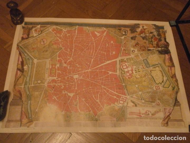 Mapas contempor&aacute;neos: Mapa de Madrid Plano Tophografico de la villa y corte de Madrid Conde Aranda color reprod 69X49 cm.
