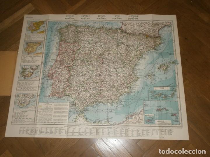 Mapas contempor&aacute;neos: Flemmings general karten Mapa Espa&ntilde;a y Portugal 88X68 cm Druck und verlag Georg westermann Braunnsch