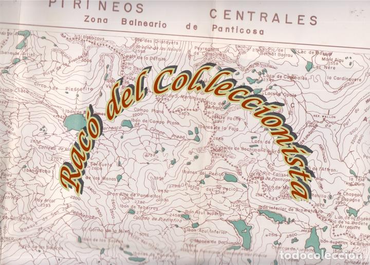 Mapas contempor&aacute;neos: PLANO MAPA DESPLEGABLE DE LOS PIRINEOS CENTRALES ZONA DEL BALNEARIO DE PANTICOSA,