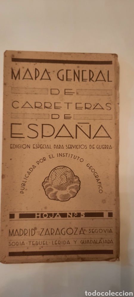 Mapas contempor&aacute;neos: MAPA GENERAL DE CARRETERAS / EDICION ESPECIAL SERVICIOS DE GUERRA N&ordm; 5 / 1938/39