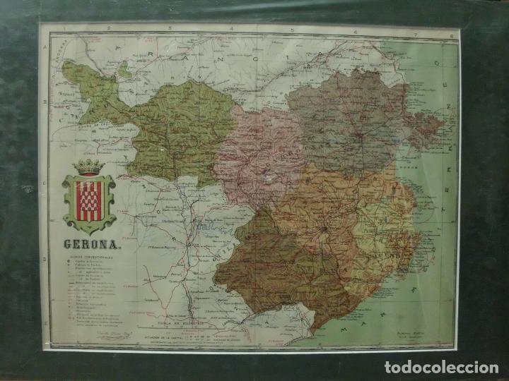 Zeitgen&ouml;ssische Karten: MAPA ANTIGO DE LA PROVINCIA DE GERONA. AUTOR BENITO CHIAS ING&ordm;. A&Ntilde;O 1910 G-MAPAS-046