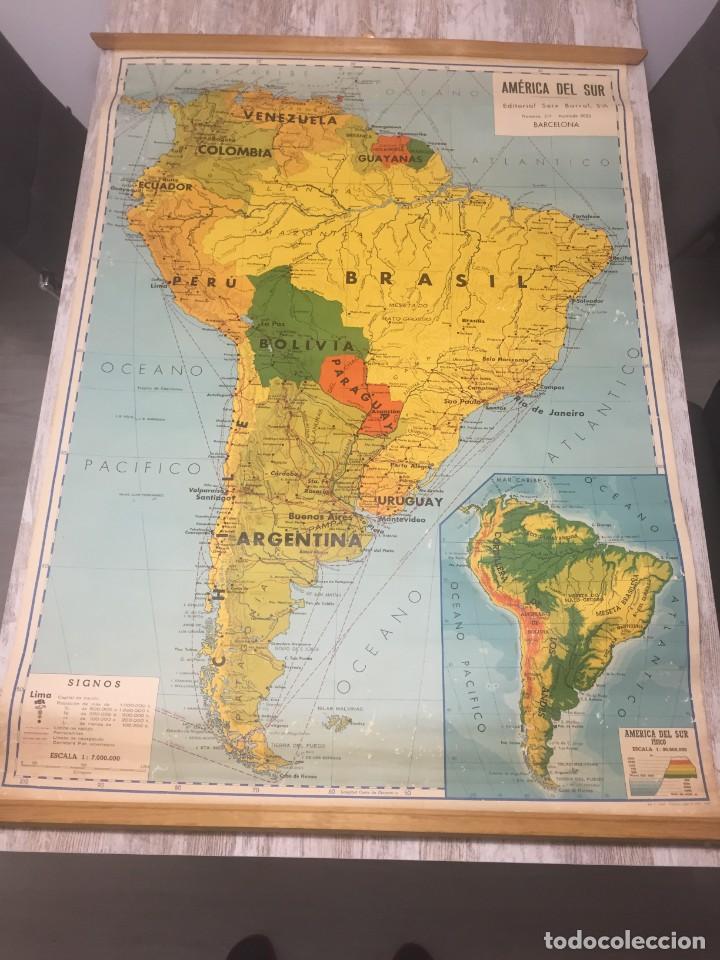 Zeitgen&ouml;ssische Karten: MAPA ESCUELA AMERICA DEL SUR SEIX BARRAL POLITICO