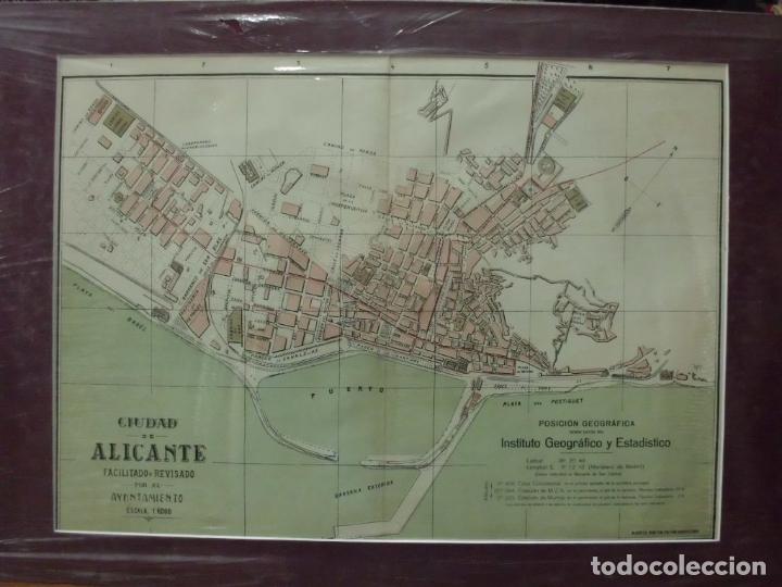 Zeitgen&ouml;ssische Karten: PLANO ANTIGUO DE LA CIUDAD DE ALICANTE. ALBERTO MARTIN EDITOR. A&Ntilde;O 1907 G-PLANOS-020