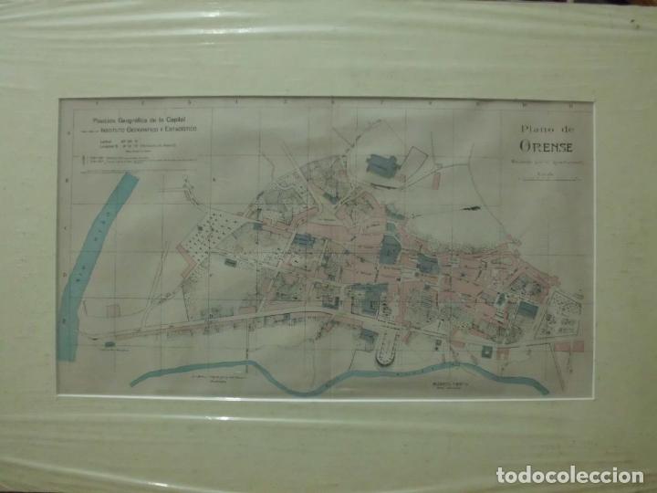 Zeitgen&ouml;ssische Karten: PLANO ANTIGUO DE LA CIUDAD DE ORENSE. ALBERTO MARTIN EDITOR. A&Ntilde;O 1907 G-PLANOS-036