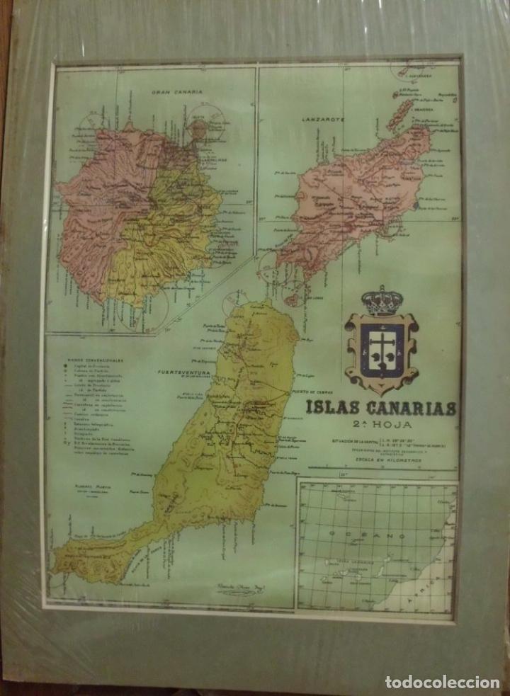 Zeitgen&ouml;ssische Karten: MAPA ANTIGO DE LA PROVINCIA DE ISLAS CANARIAS 2&ordf; HOJA. AUTOR BENITO CHIAS ING&ordm;. A&Ntilde;O 1910 G-MAPAS-051
