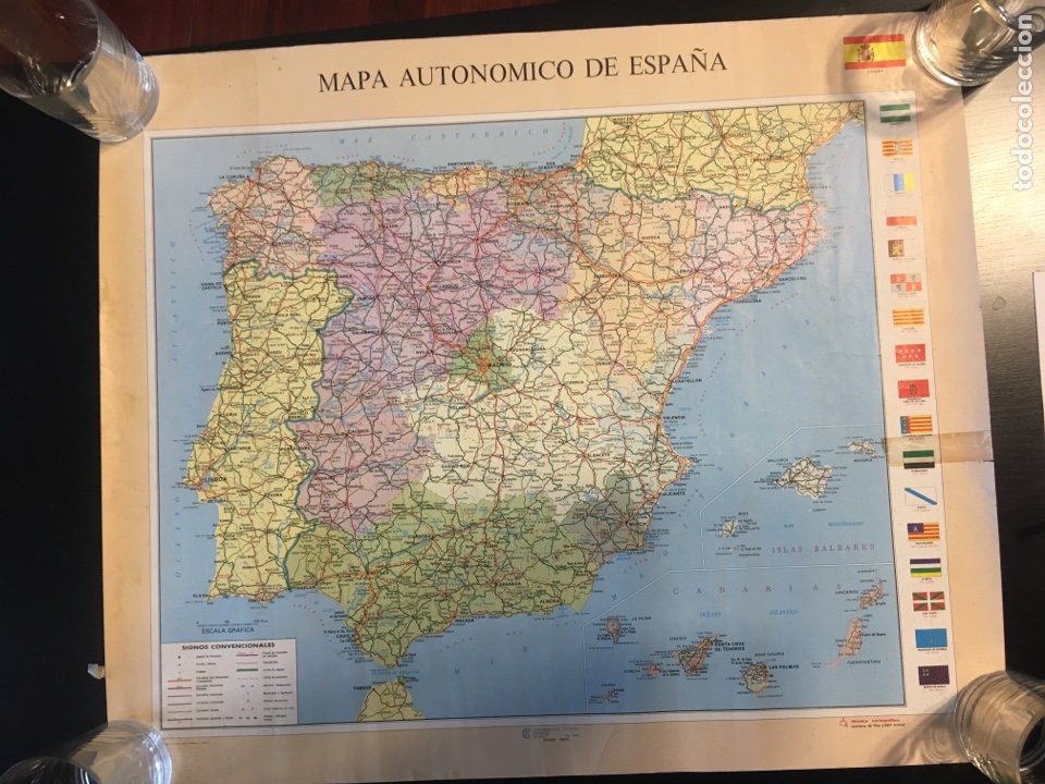 Mapas contempor&aacute;neos: Mapa auton&oacute;mico de Espa&ntilde;a. Poster - Foto 1