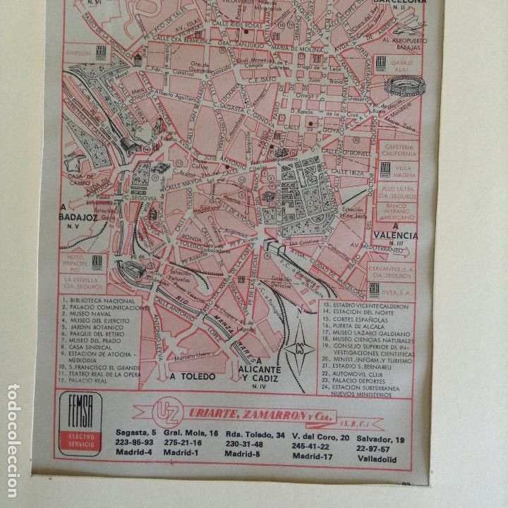 Mapas contempor&aacute;neos: Plano-mapa Vintage de Madrid - Foto 3